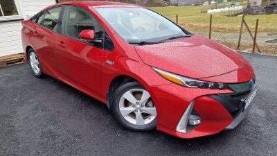 Rental car in Flam. Toyota Prius 2017.